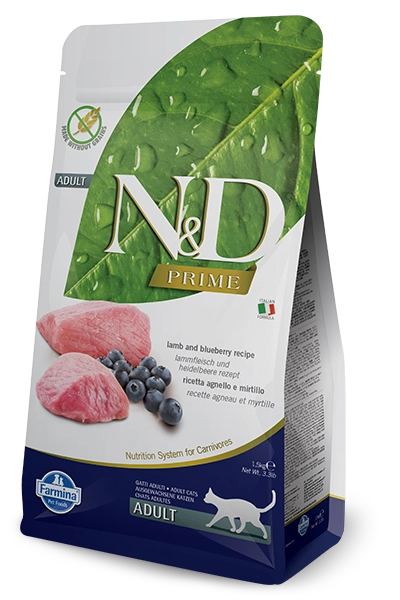 Farmina N&D Prime Feline Adult Lamb&Blueberry 5kg