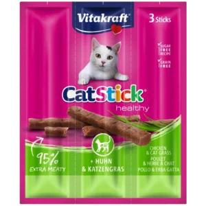 Vitakraft Cat Stick Mini Kabanosy Z Kurczakiem I Trawą 3x18g