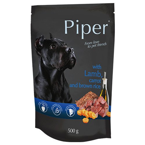 Dolina Noteci Piper Dla Psa Z Jagnięciną, Marchewką I Ryżem 500g - obrazek 3