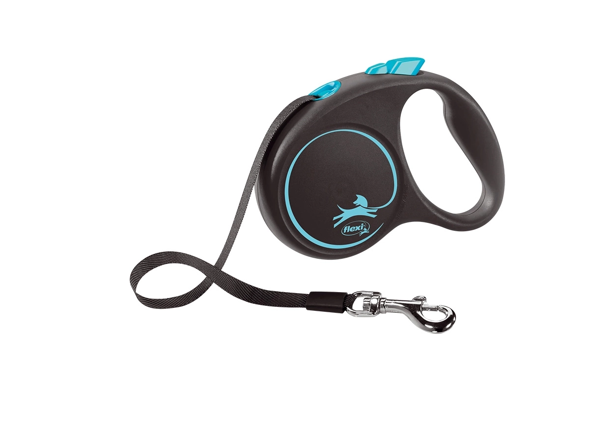 Flexi Smycz Black Design S Taśma 5m Do 15kg Niebieska