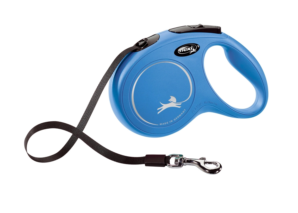 Flexi Smycz New Classic M Taśma 5m Do 25kg Niebieska