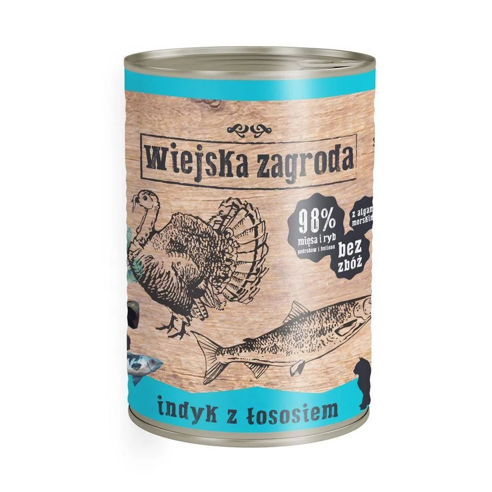 Wiejska Zagroda Indyk Z Łososiem 400g - obrazek 3