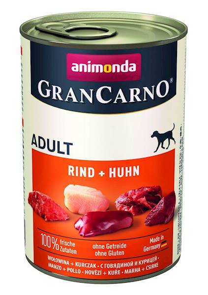 Animonda GranCarno Adult Dog Wołowina + Kurczak 400g - obrazek 3
