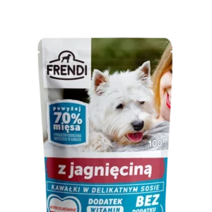 Frendi- Kawałki w delikatnym sosie z jagnięciną 100g.